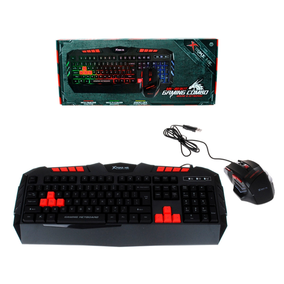 Kit Teclado Mouse Gaming Xtrike Fujitel