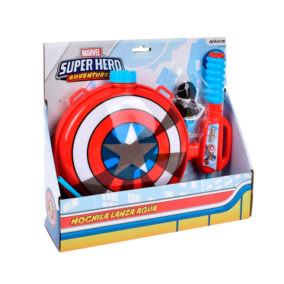 Mochila Lanza Agua 1.500 Cc Capitan America
