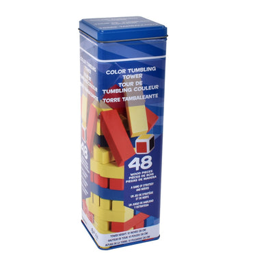 Juego Equilibrio Bloques De Colores Con Dado En Caja Metálica