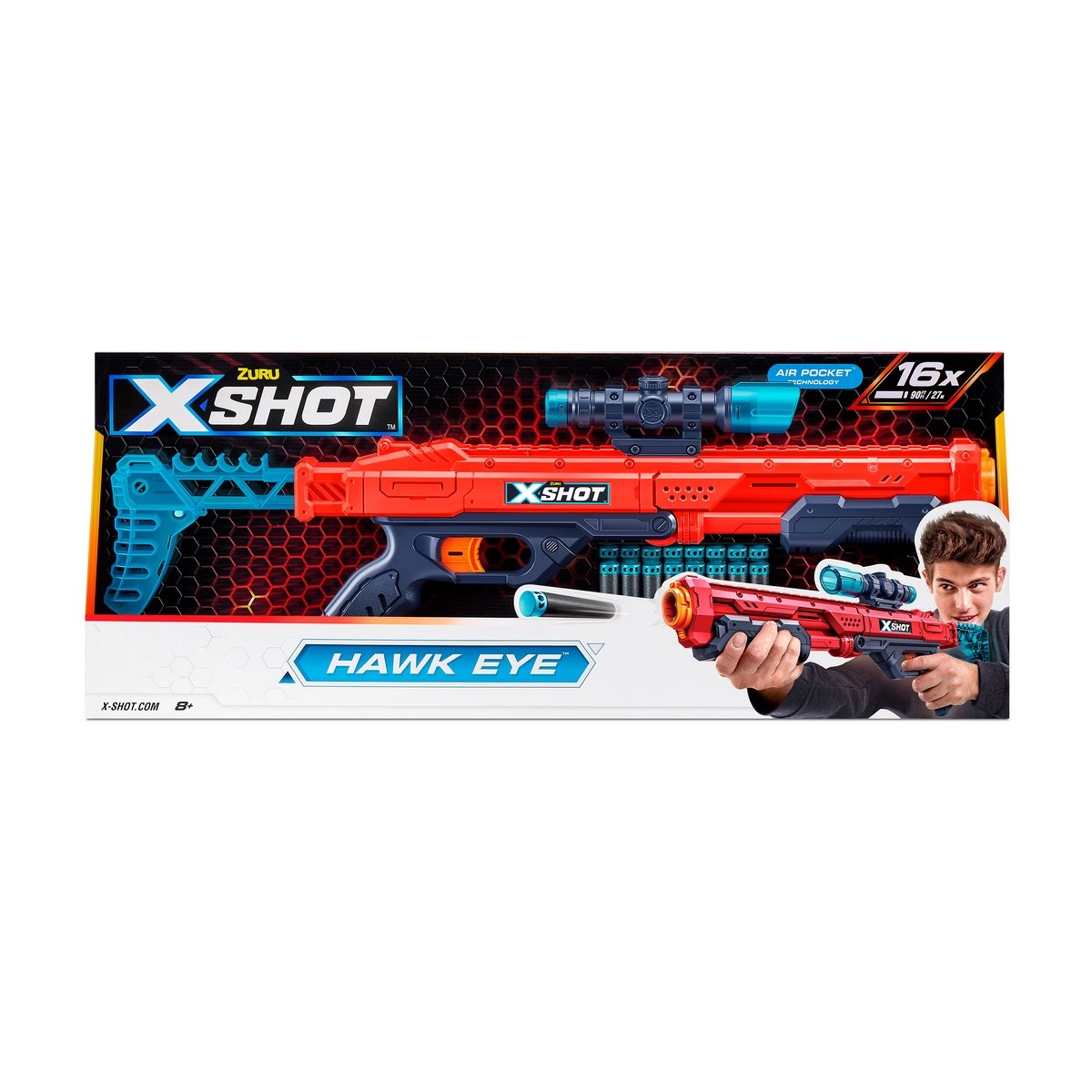Lanzador Hawk Eye Con 16 Dardos X-Shot
