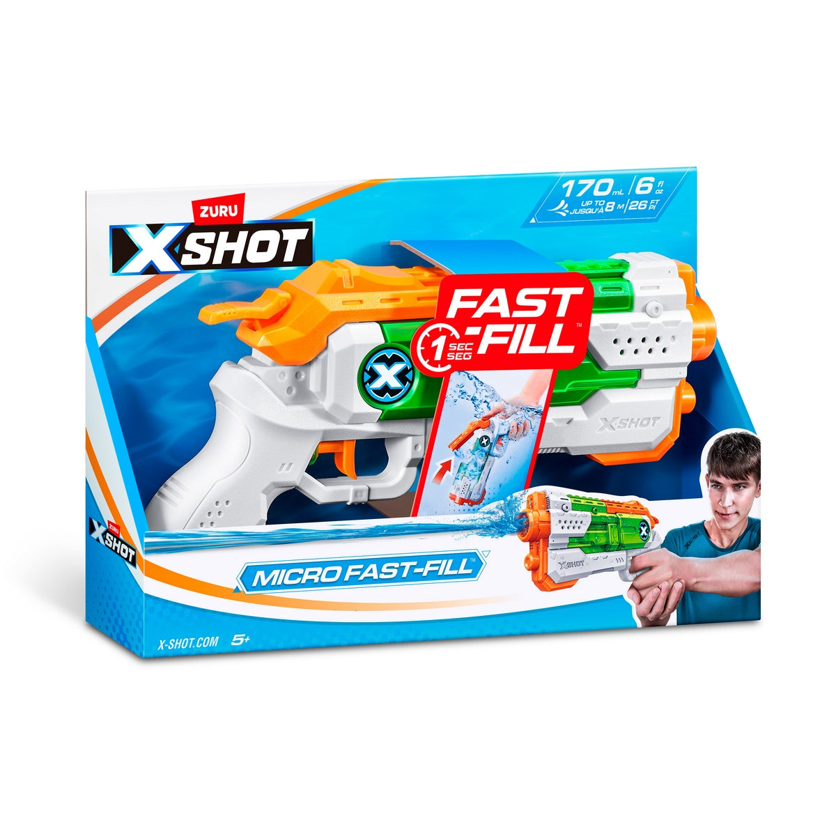 Lanza Agua De 170Ml Con Sistema De Llenado Rapido Fast Fill X-Shot