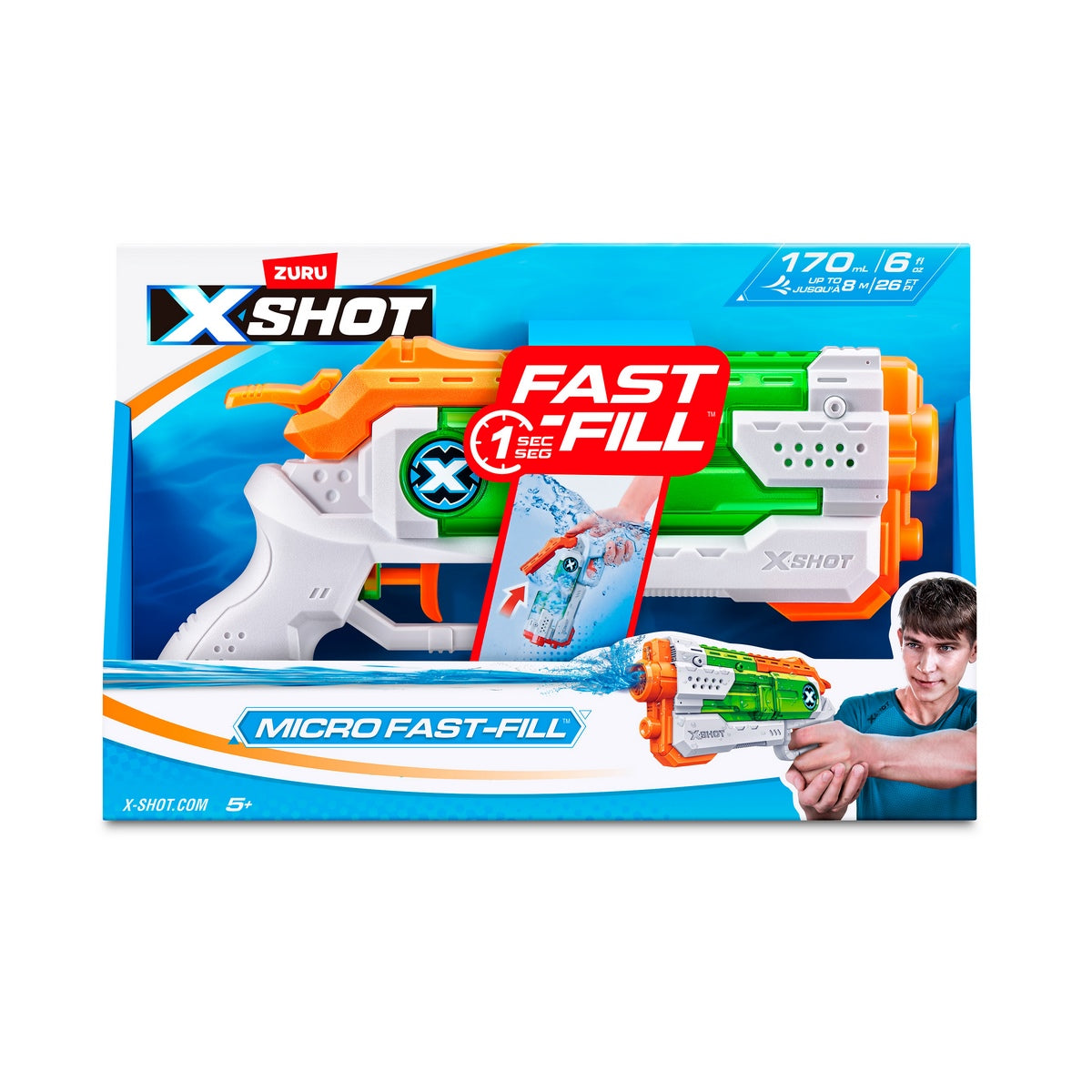 Lanza Agua De 170Ml Con Sistema De Llenado Rapido Fast Fill X-Shot