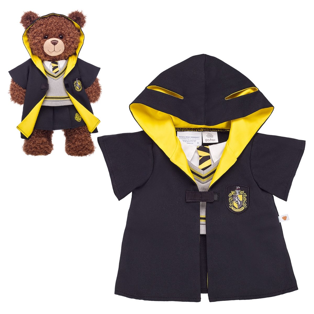 Traje Hufflepuff Harry Potter Build-A-Bear Categoría: Ropa Build-a-Bear Tipo producto:  Accesorios para muñecas y muñecos de acción