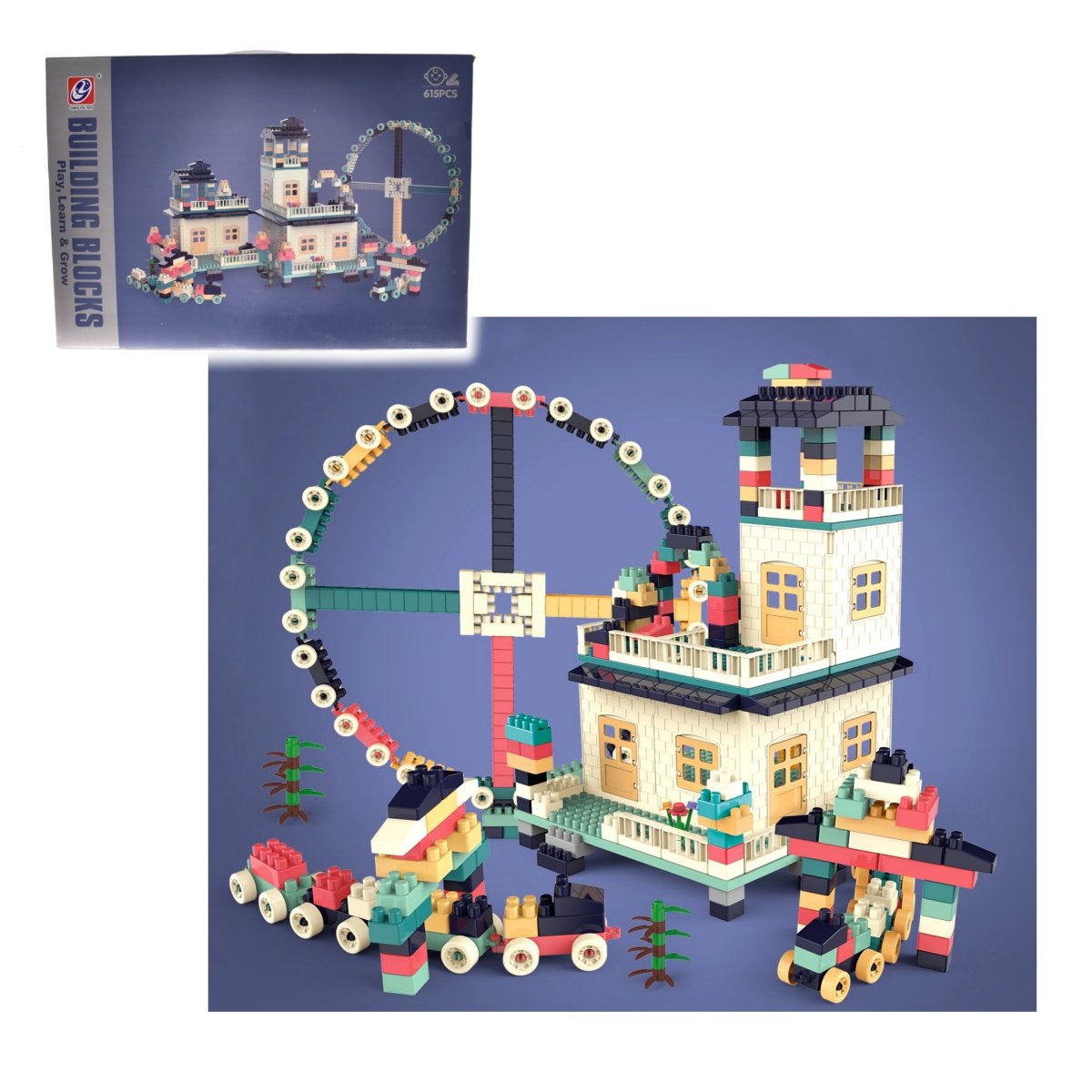 Set De Bloques De 615 Piezas Tamaño Medio De Piezas Ansaldo Compra