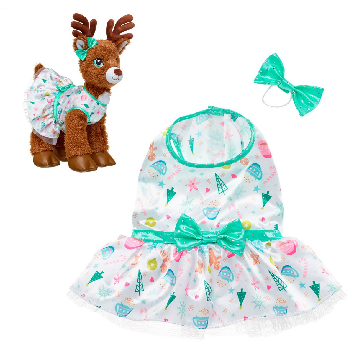 Vestido Blanco Estampado Galletas Merry Mission Build-a-bear