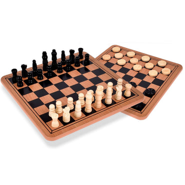 Juego De Mesa 3 En 1 De Madera: Ajedrez, Damas Y Gato