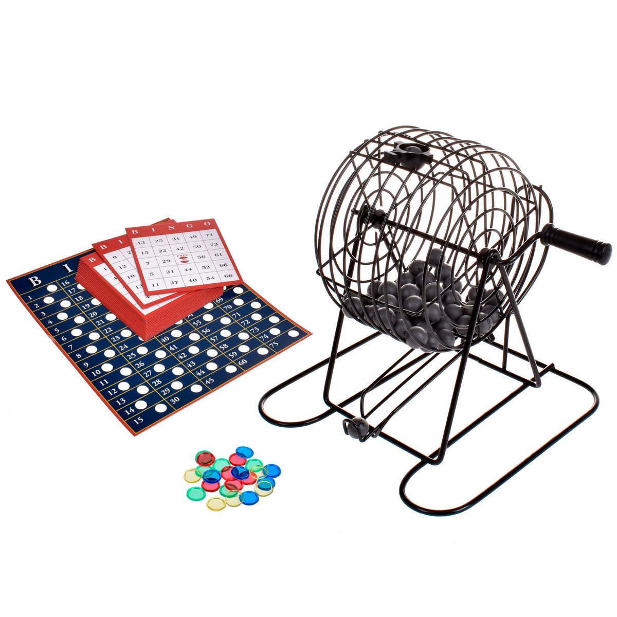 Juego Bingo Con Tómbola Metálica