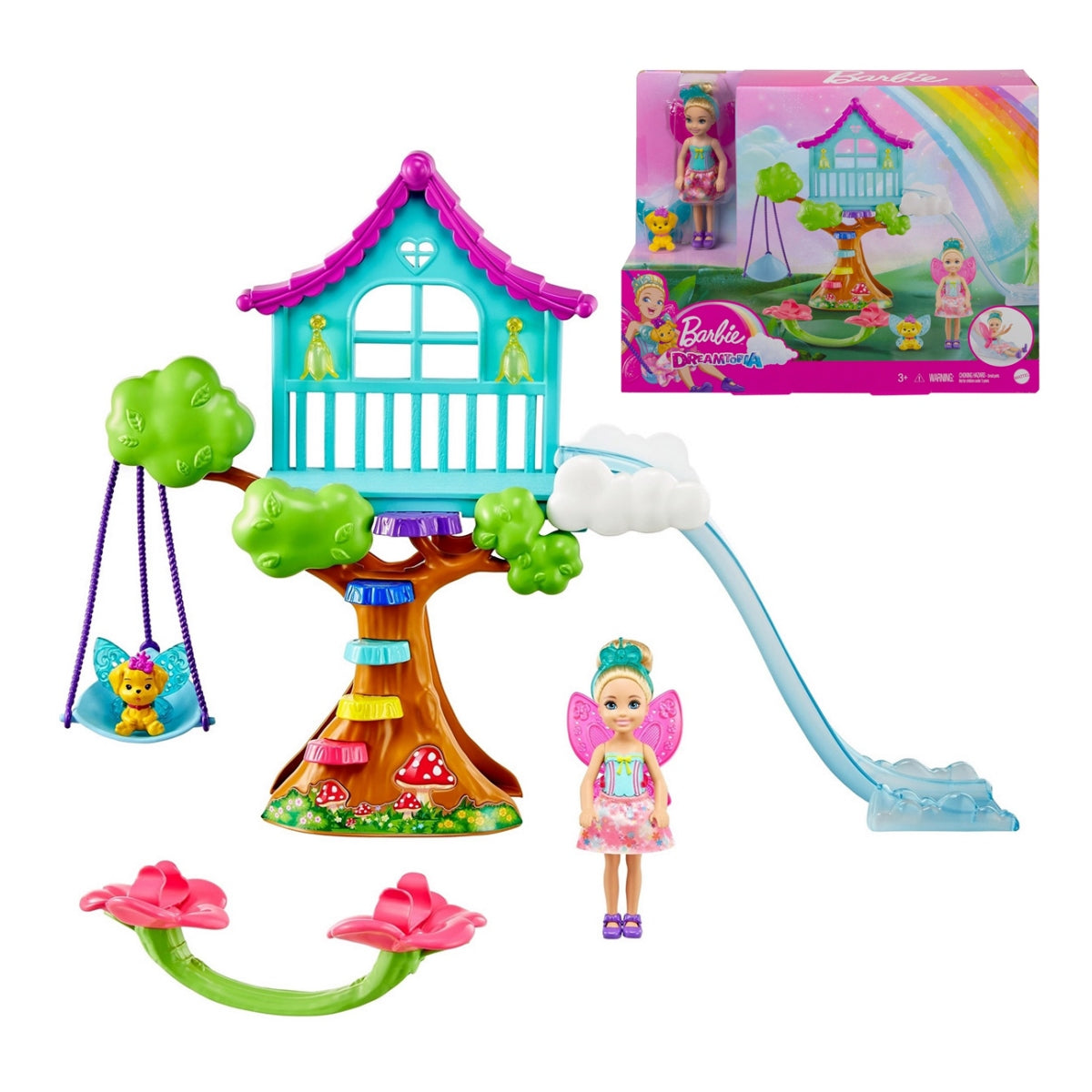 Barbie Dreamtopia Set De Juego Chelsea Mattel - Cabaña Mágica en el Árbol