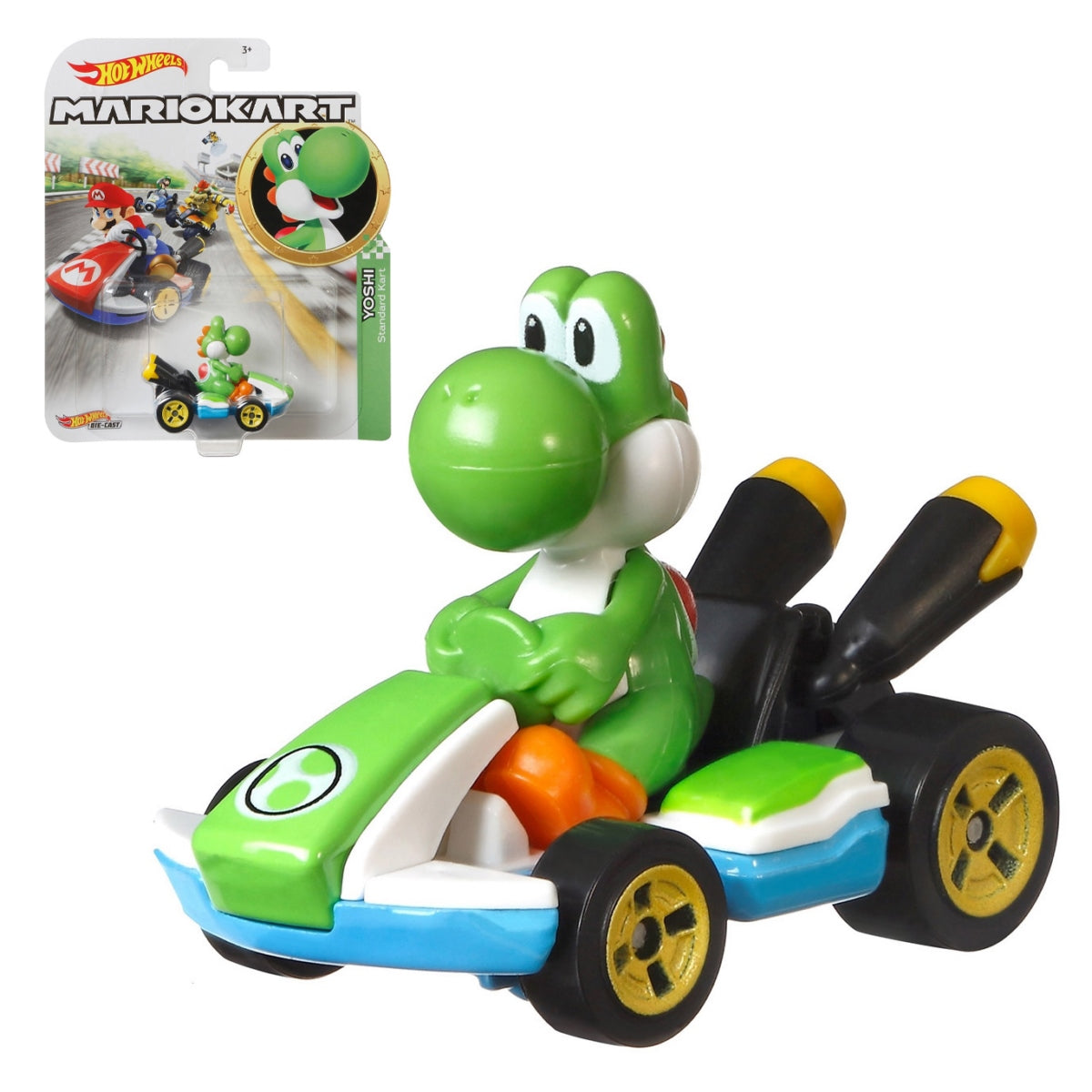 Hot Wheels Mario Kart Personajes Escala 1:64 - Yoshi