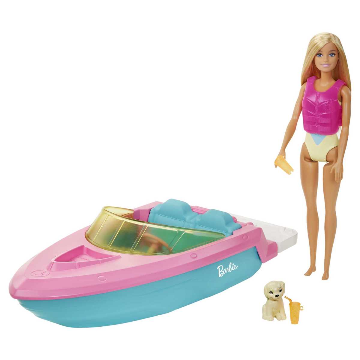Barbie Lancha Con Muñeca Mattel