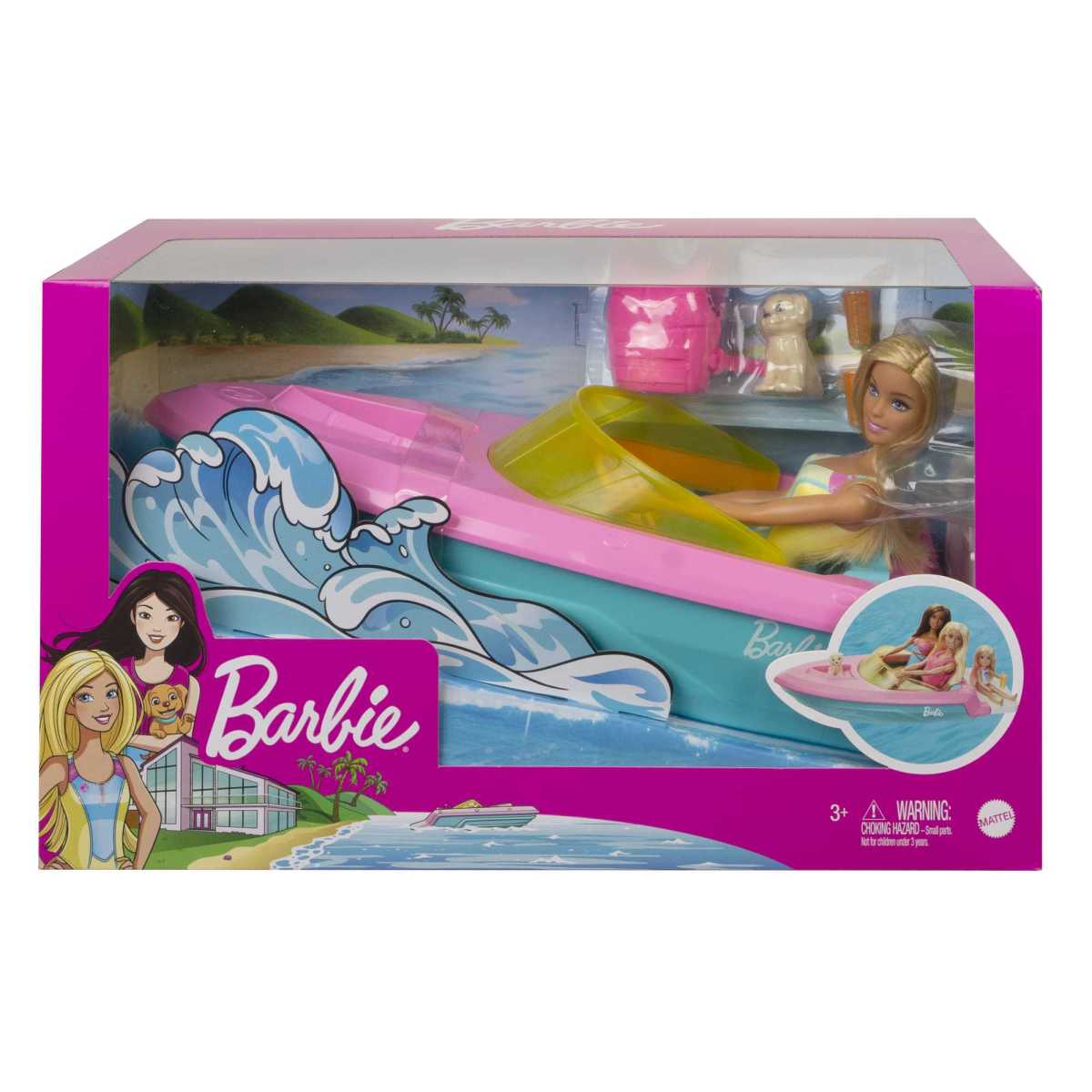 Barbie Lancha Con Muñeca Mattel