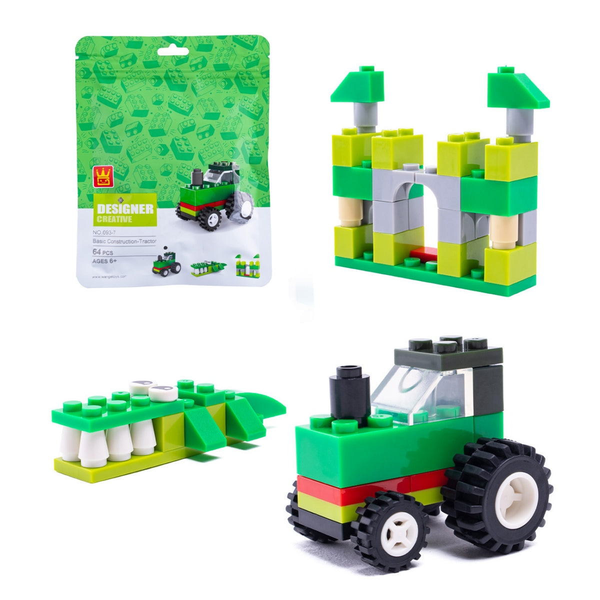 Tractor 3 En 1 Armable Wange Categoría: Bloques Tipo producto: Bloques de encaje