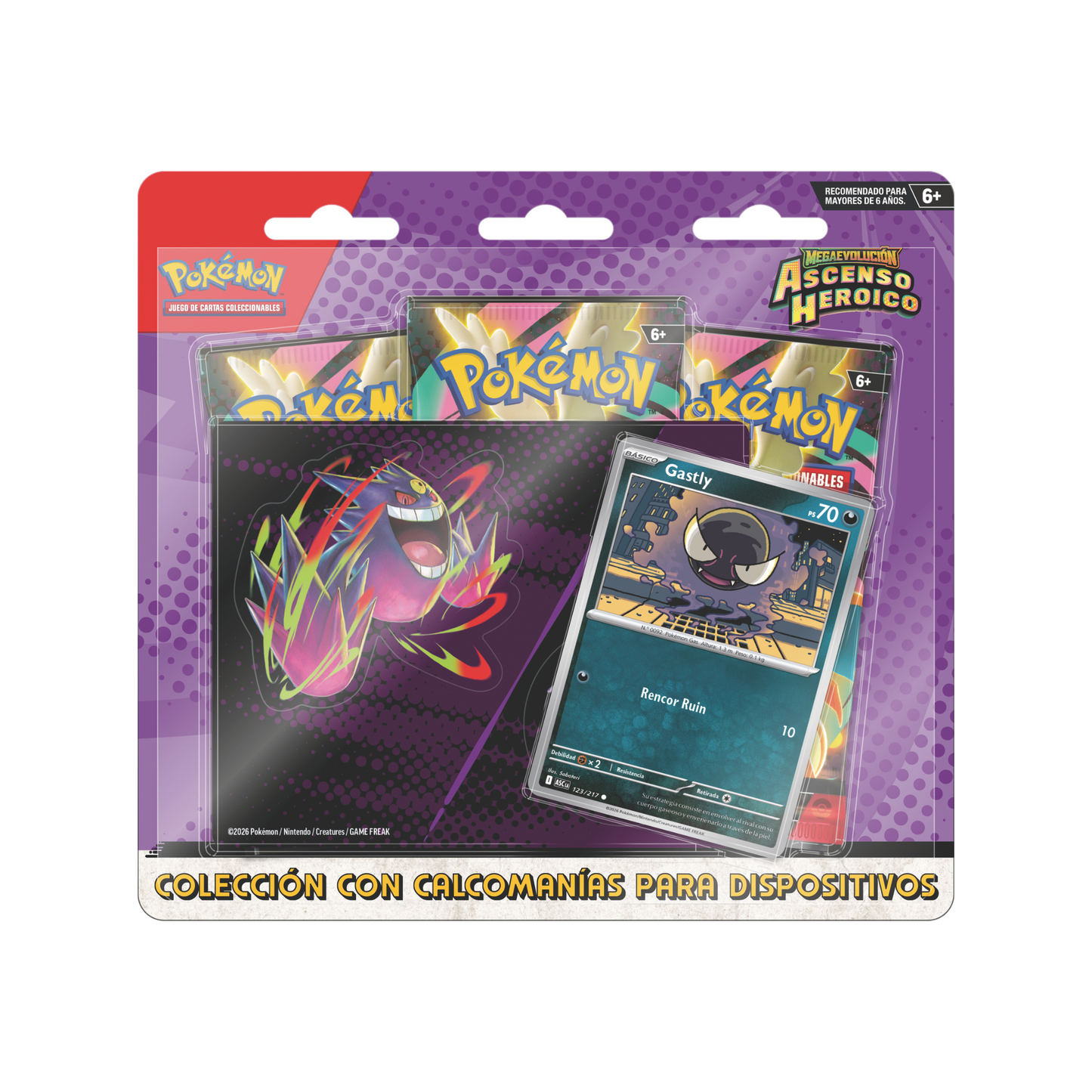 Pokémon Tcg Ascended Heroes Tech Sticker Collection Español - Gengar