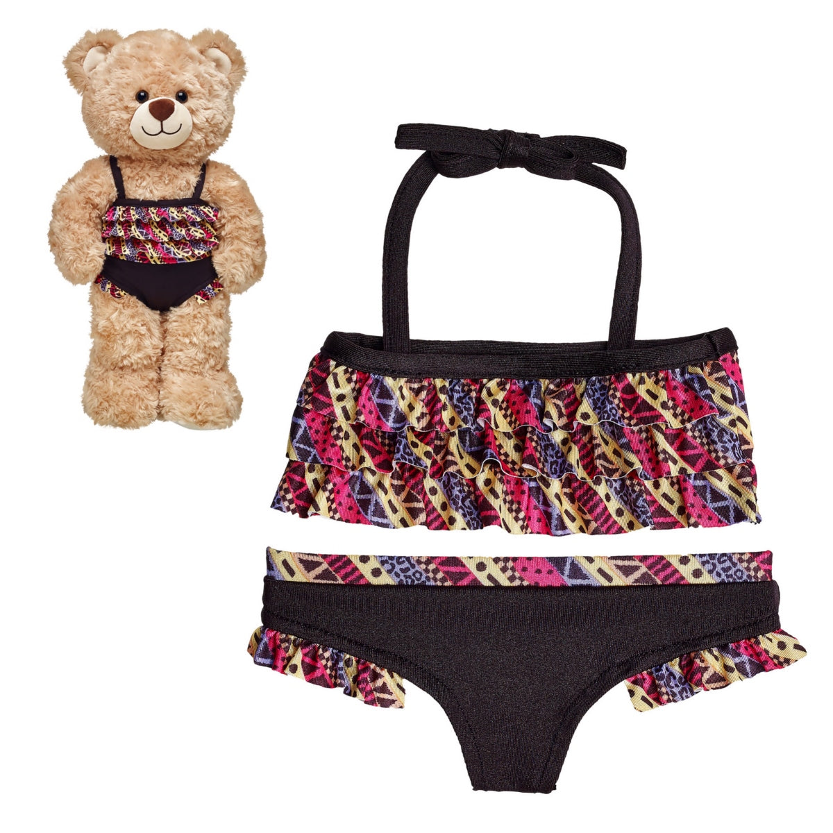 Bikiní negro con print Build-A-Bear