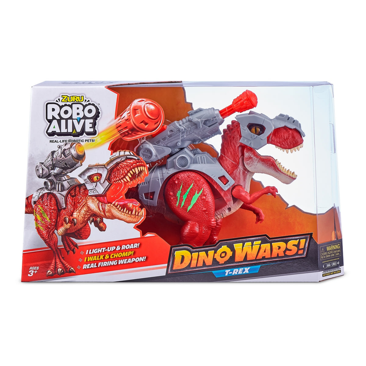 Dinosaurio Dino Wars Con Lanzador Robo Alive Zuru