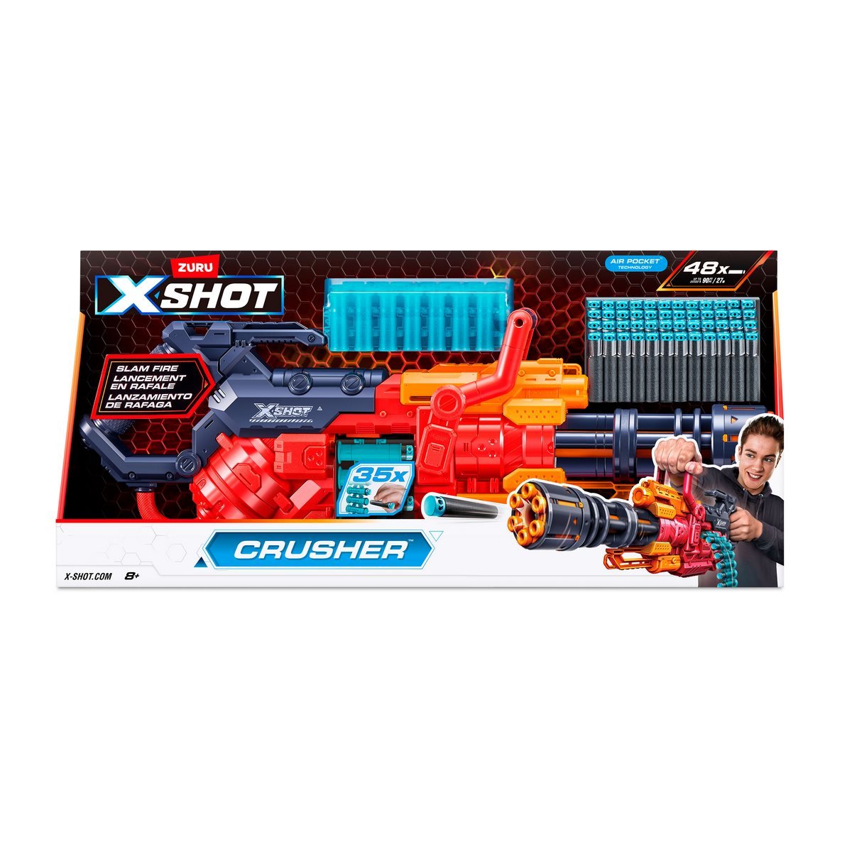 Lanzador Crusher Con 48 Dardos X-Shot