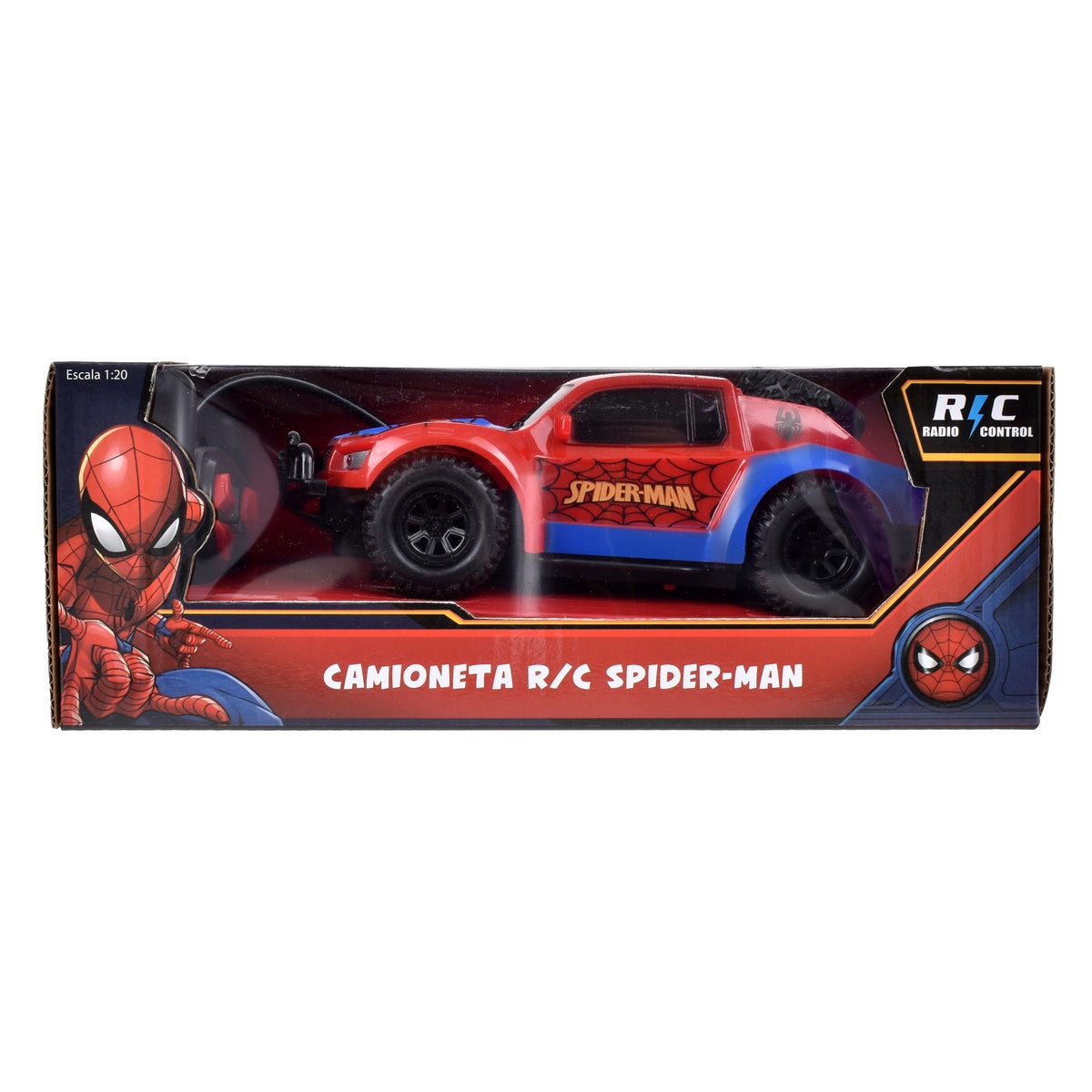 Camioneta Radio Controlada R/C De 20 Cms Con Luces Marvel - Spiderman
