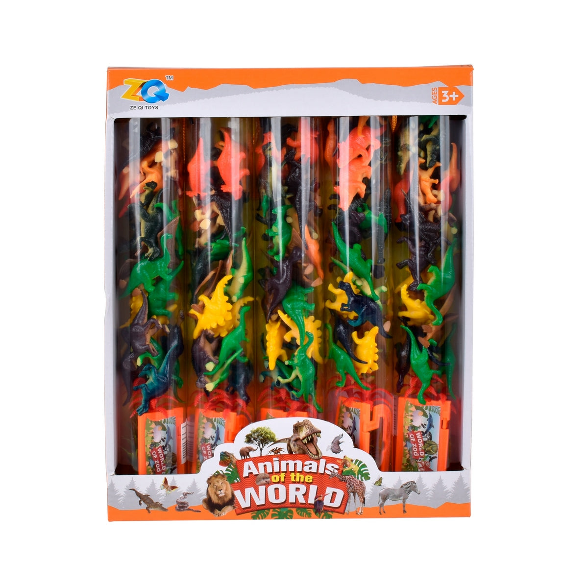 Set De Dinosaurios Mas Accesorios En Tubo