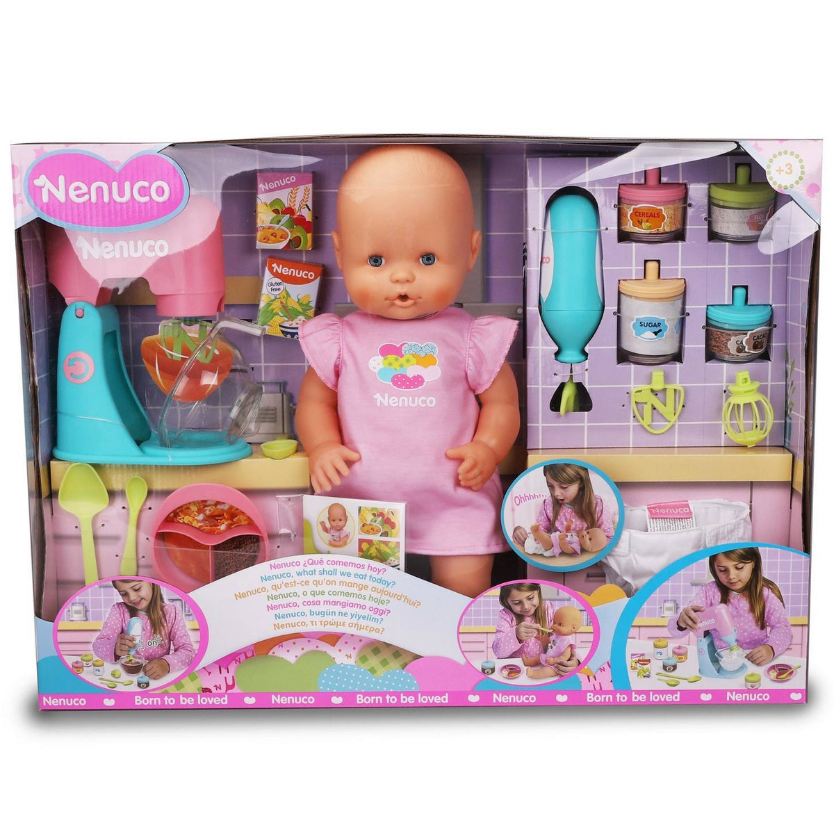 Muñeca Nenuco De 35 Cms Con Super Set De Cocina