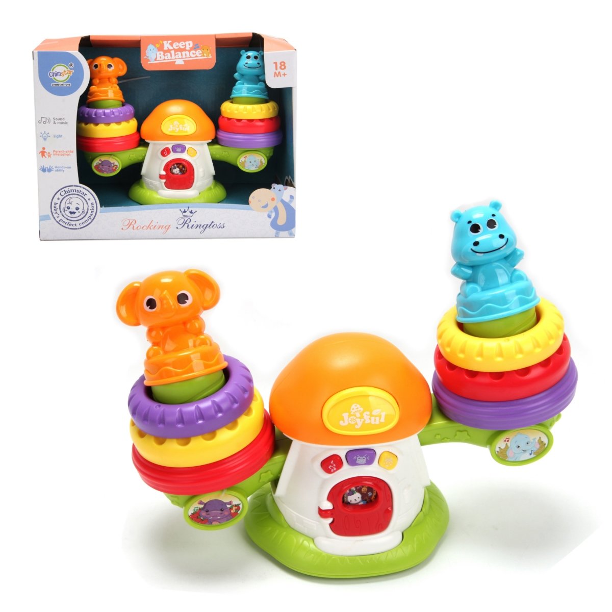 Casa Balancin Con Aros Apilables, Figuras Y Sonidos