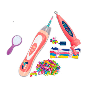 Pack Máquina Mostacillas Y Trenzador Para El Pelo Con Accesorios