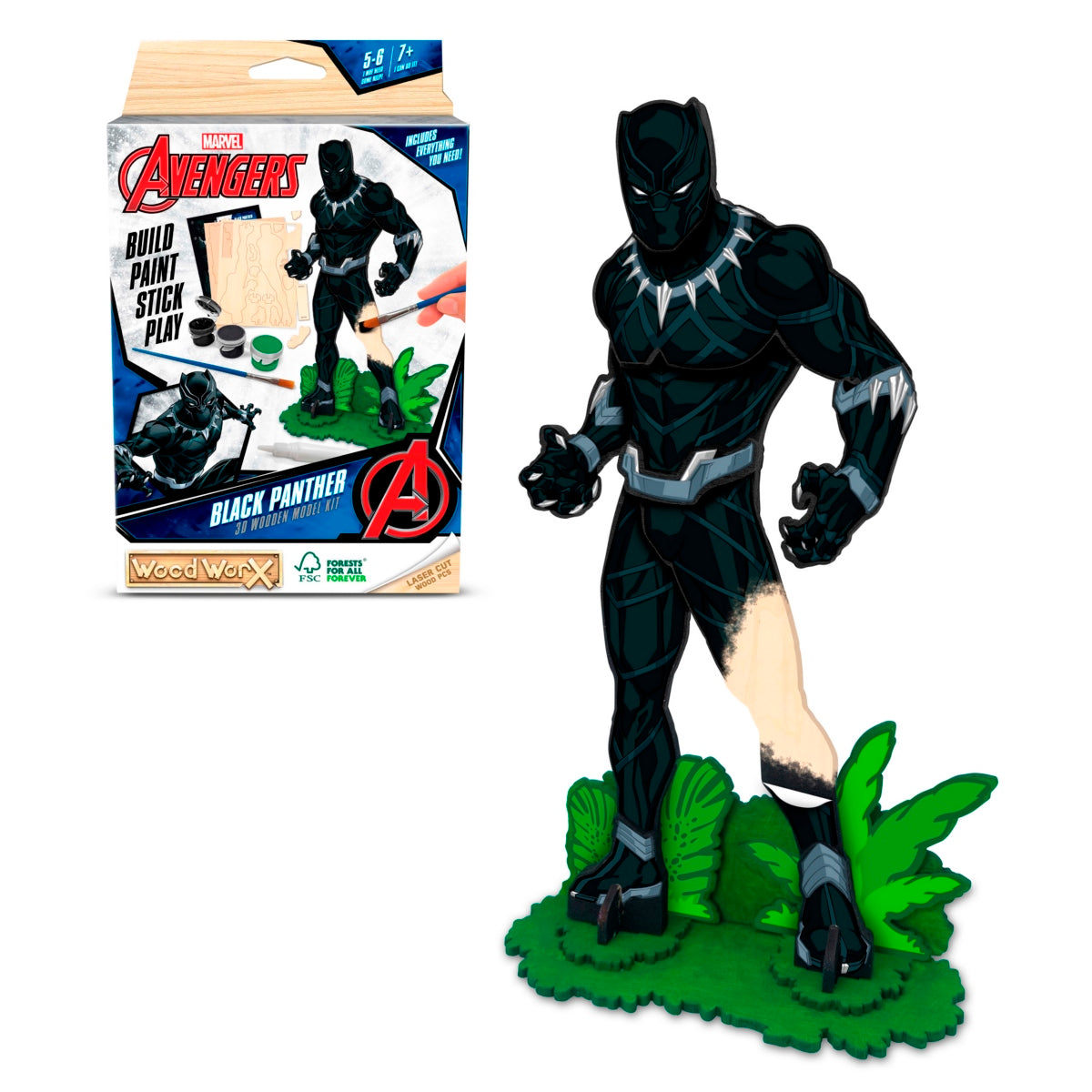 Wood Worx Marvel - Black Panther Categoría: Diseños y creaciones Tipo producto: Kits de manualidades