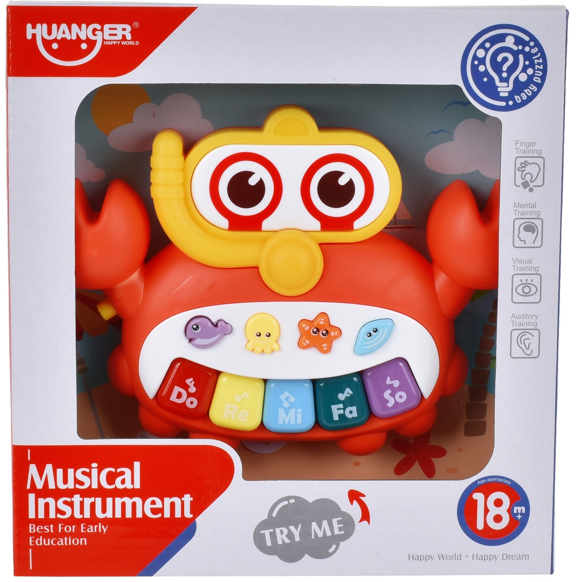 Piano Cangrejo Con Luces