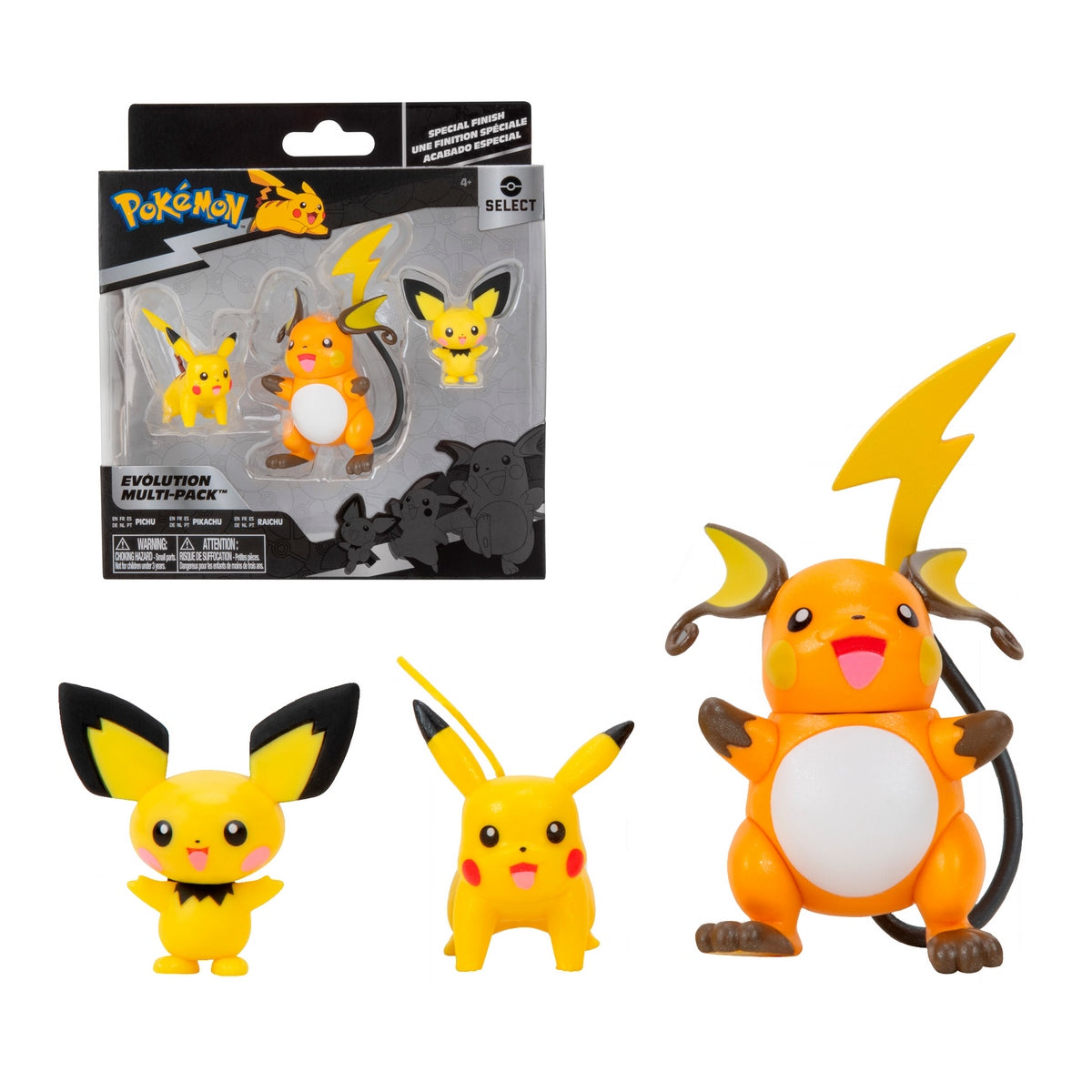 Pack Figuras Evolucion De 5 A 8 Cms Pokemon - Pichu - Pikachu & Raichu