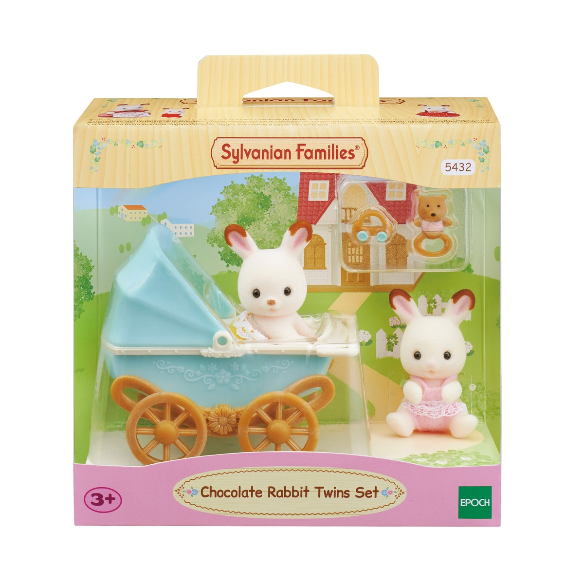 Set De Cochecito Gemelar Cabe Y Breeze Chocolate Sylvanian Families
