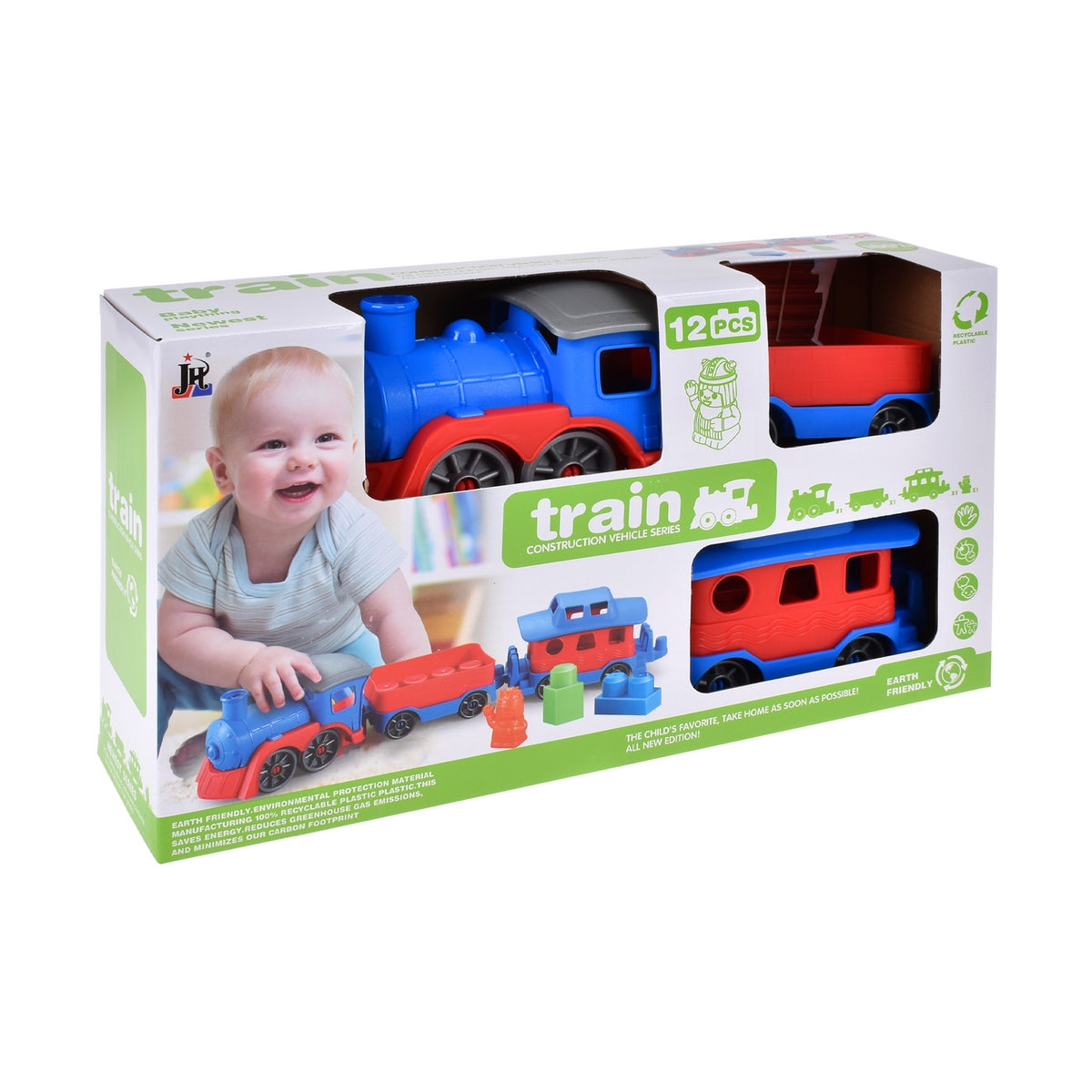 Tren Preescolar Tres Carros Con Bloques