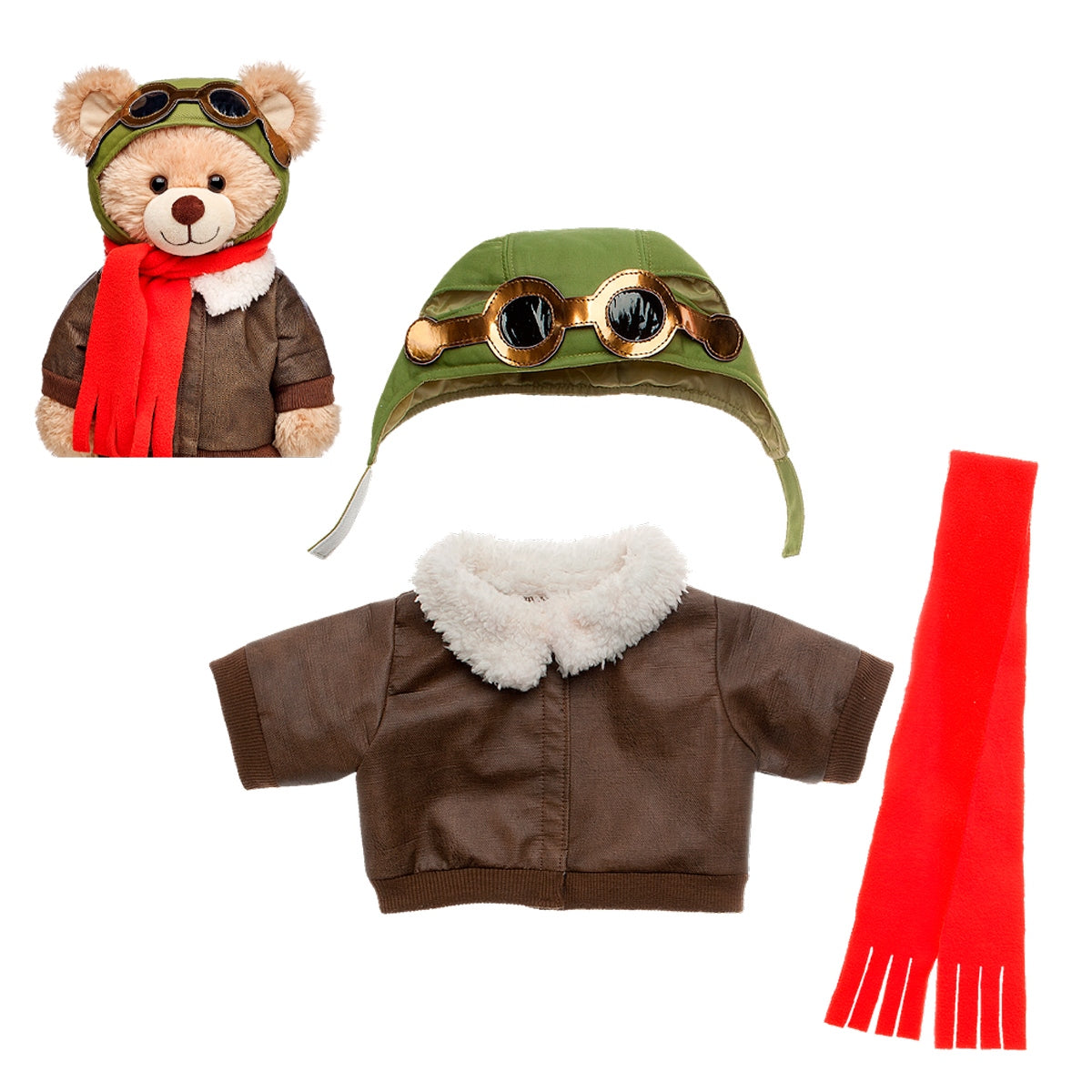 Traje Aviador Snoopy Build-A-Bear Categoría: Ropa Build-a-Bear Tipo producto:  Accesorios para muñecas y muñecos de acción