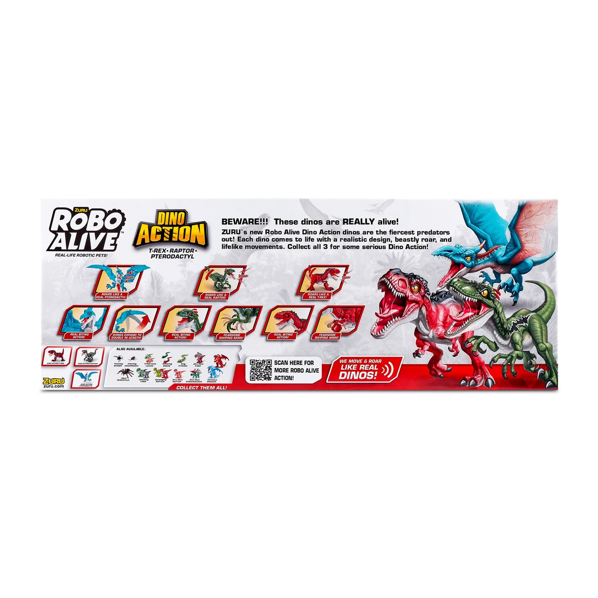Pack 3 Dinosaurios Robo Alive De Zuru