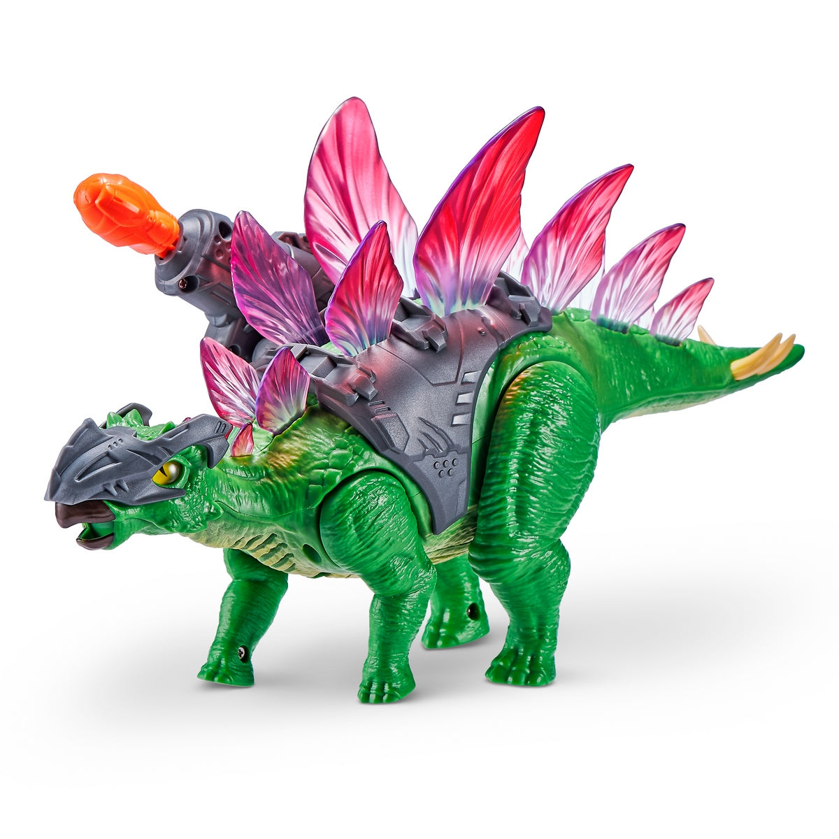 Dinosaurio Stegosaurus Dino Wars Con Lanzador Robo Alive De Zuru
