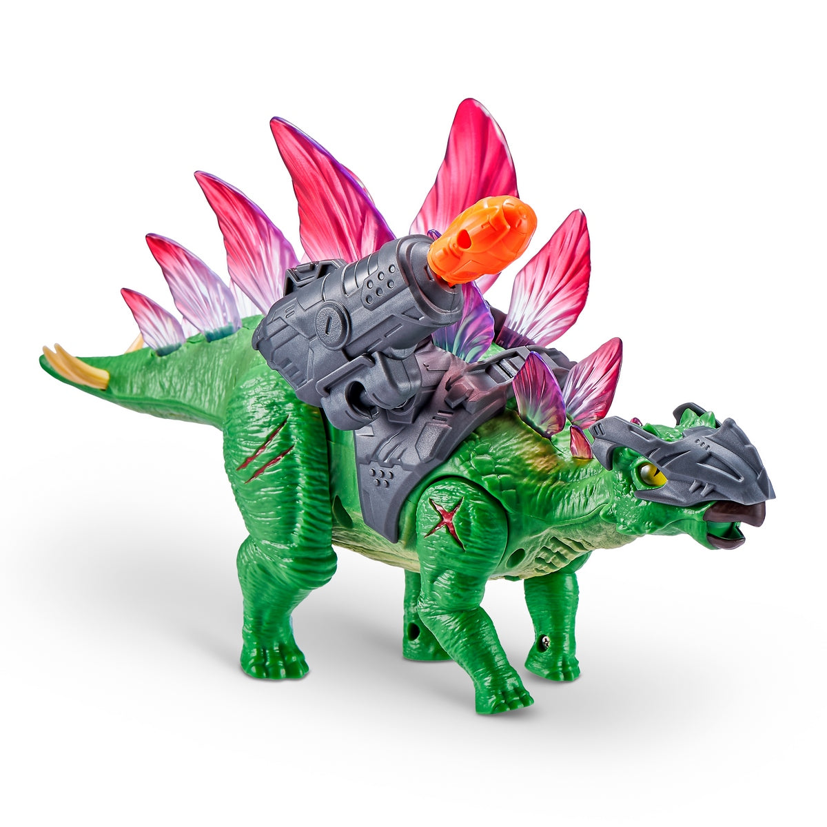Dinosaurio Stegosaurus Dino Wars Con Lanzador Robo Alive De Zuru