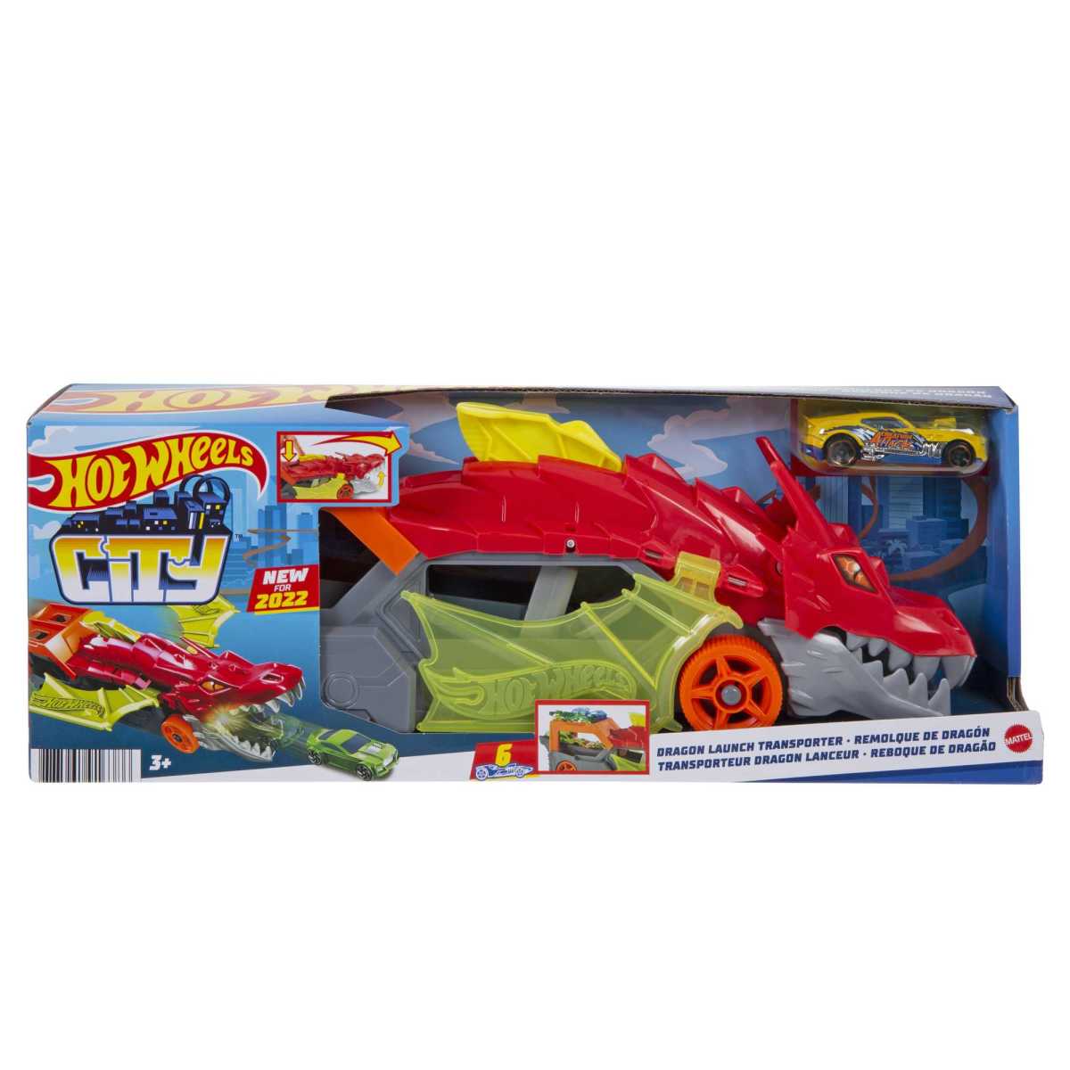 Hot Wheels Large Scales Remolque De Dragón