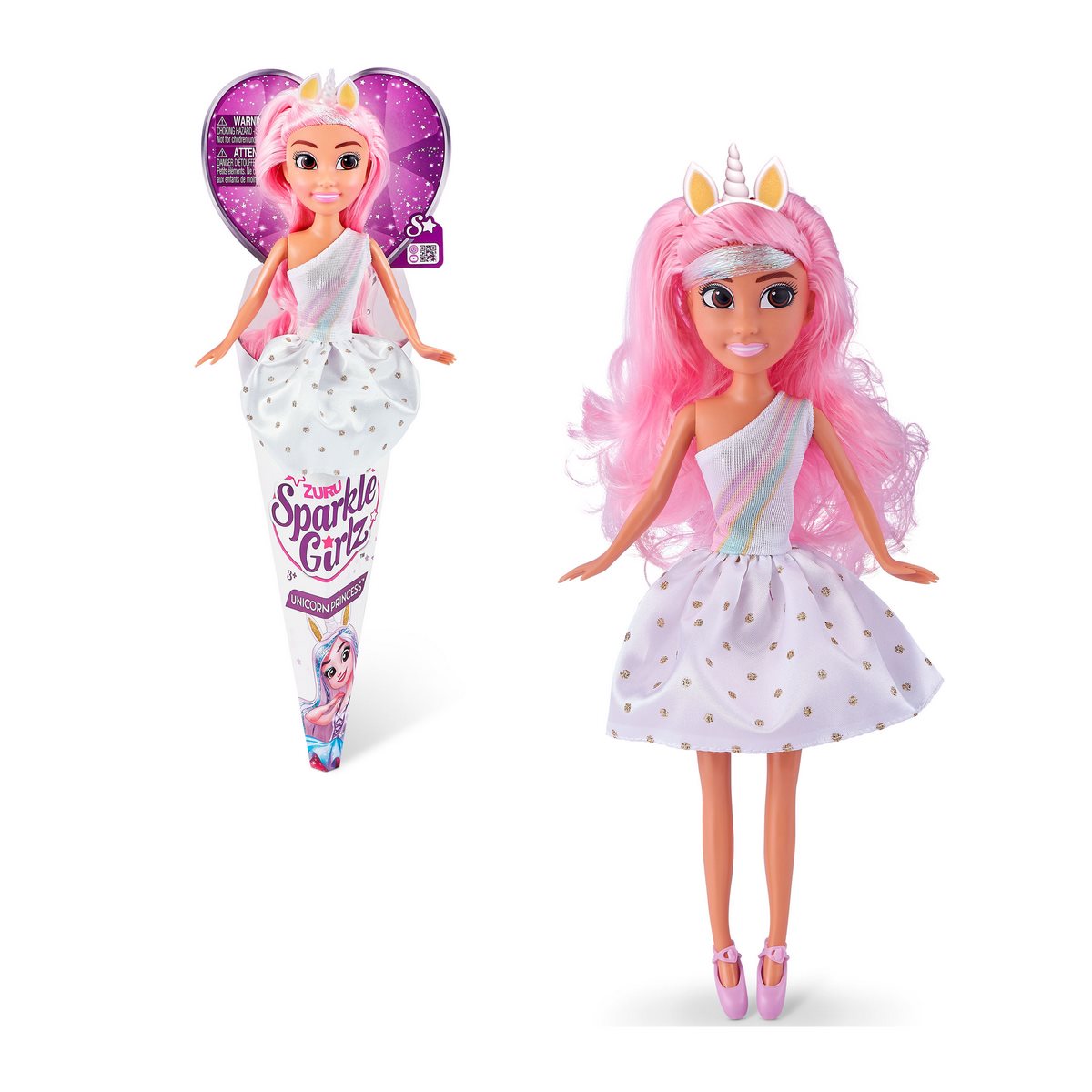 Muñeca Princesa Unicornio De 27 Cms En Cono Sparkle Girlz De Zuru - Rosa Categoría: Fashion dolls Tipo producto: Muñecas