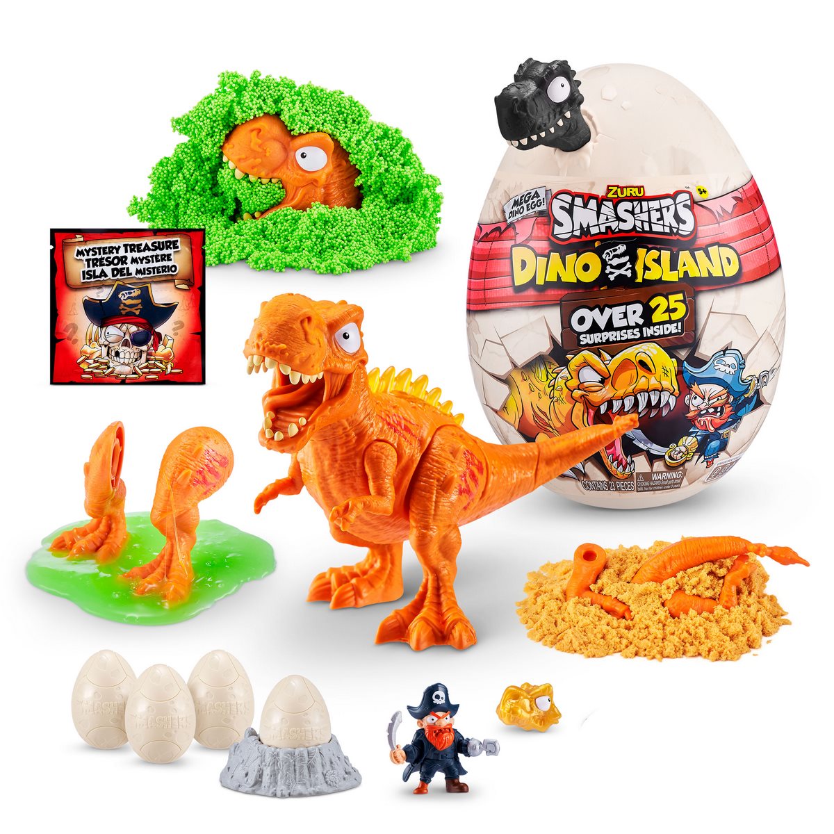 Huevo Epico Smashers Dino Island Zuru - Negro