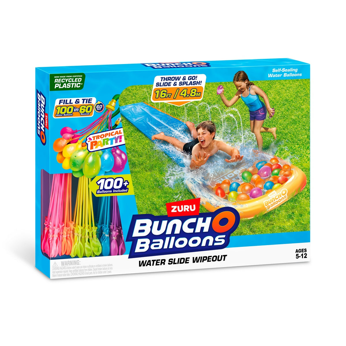 Deslizador De Agua Pequeño Con 3 Boquillas Con Bombas De Agua De Llenado Rapido Bunch O Ballons