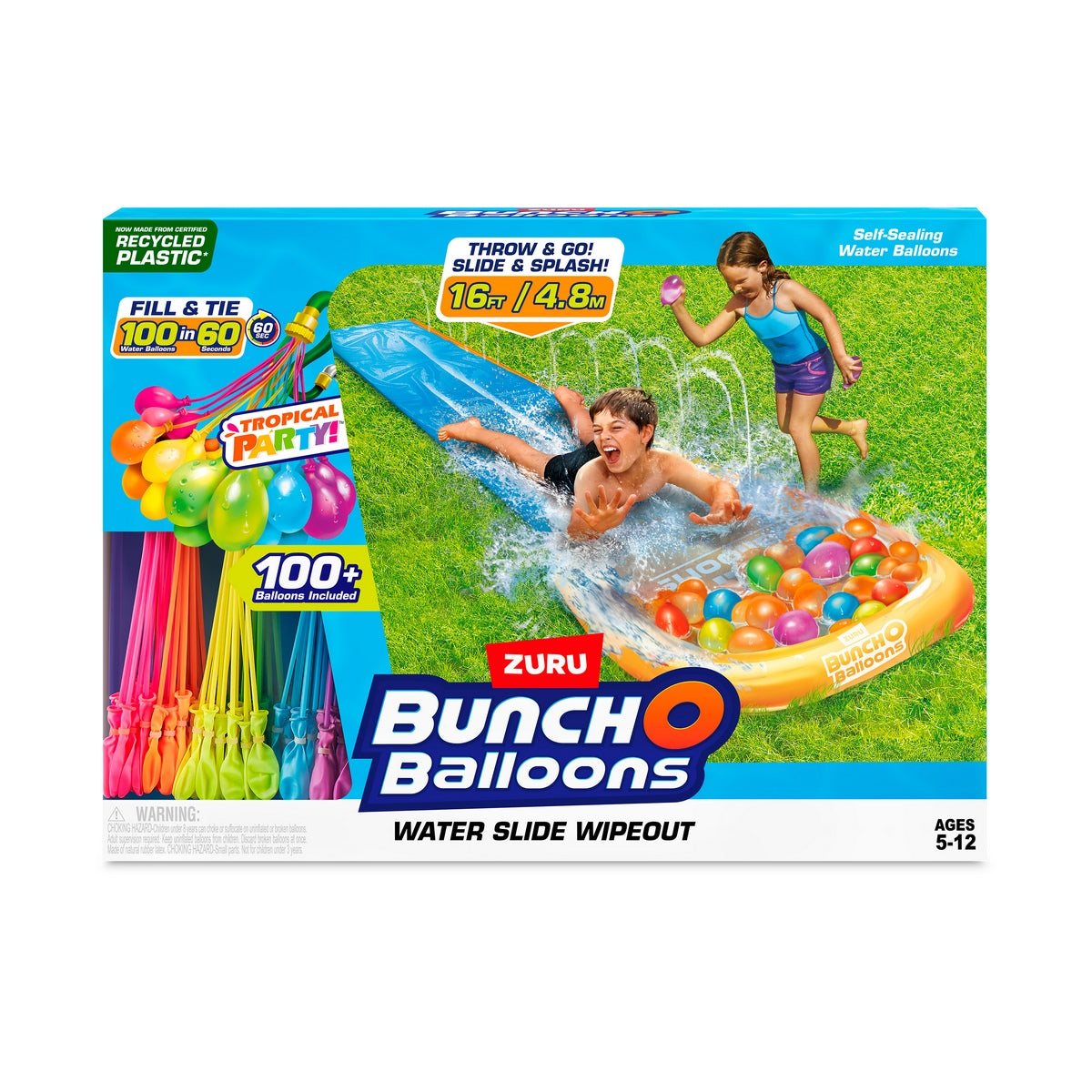 Deslizador De Agua Pequeño Con 3 Boquillas Con Bombas De Agua De Llenado Rapido Bunch O Ballons