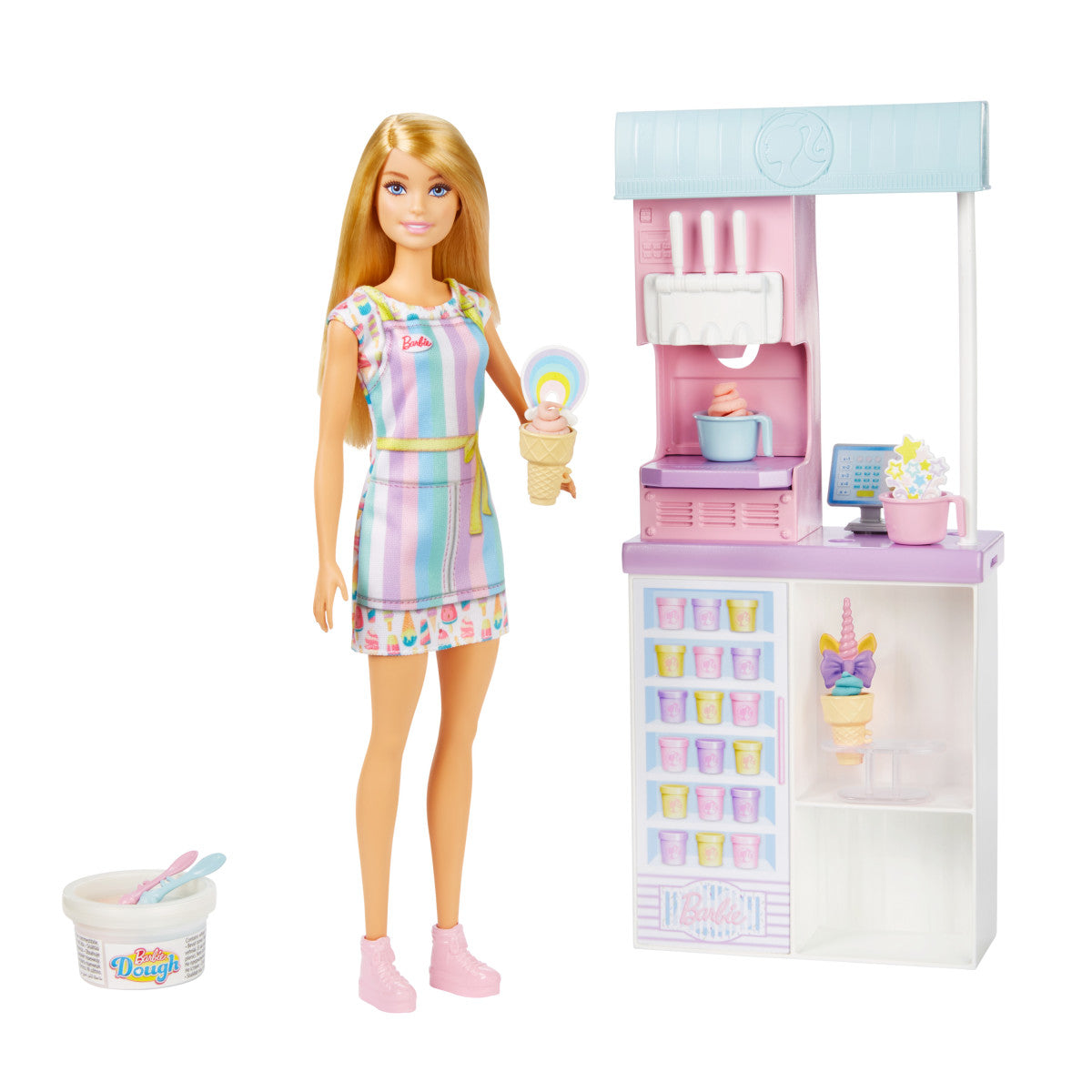 Barbie Profesiones Set De Juego Heladería Con Muñeca