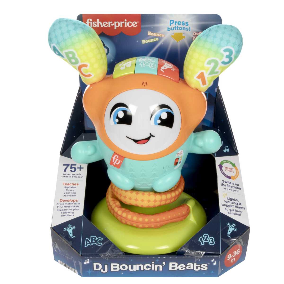 Fisher-Price Juguete Para Bebés Dj Bouncy Salta Y Aprende