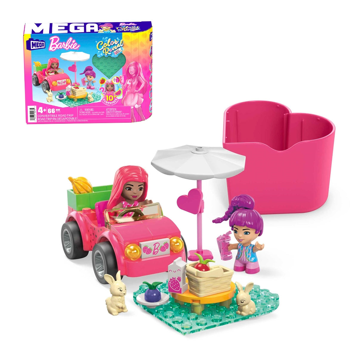 Mega Barbie Juguete De Construcción Paseo En Convertible