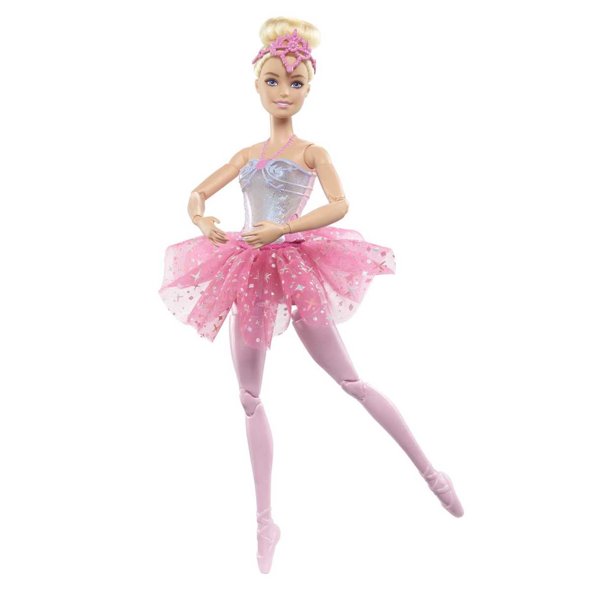 Barbie Muñeca Bailarina Luces Brillantes Tutú Rosa