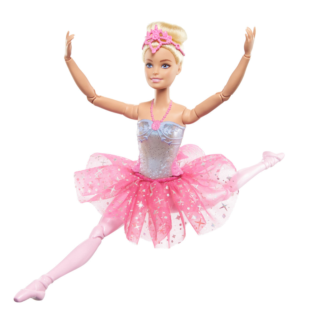 Barbie Muñeca Bailarina Luces Brillantes Tutú Rosa
