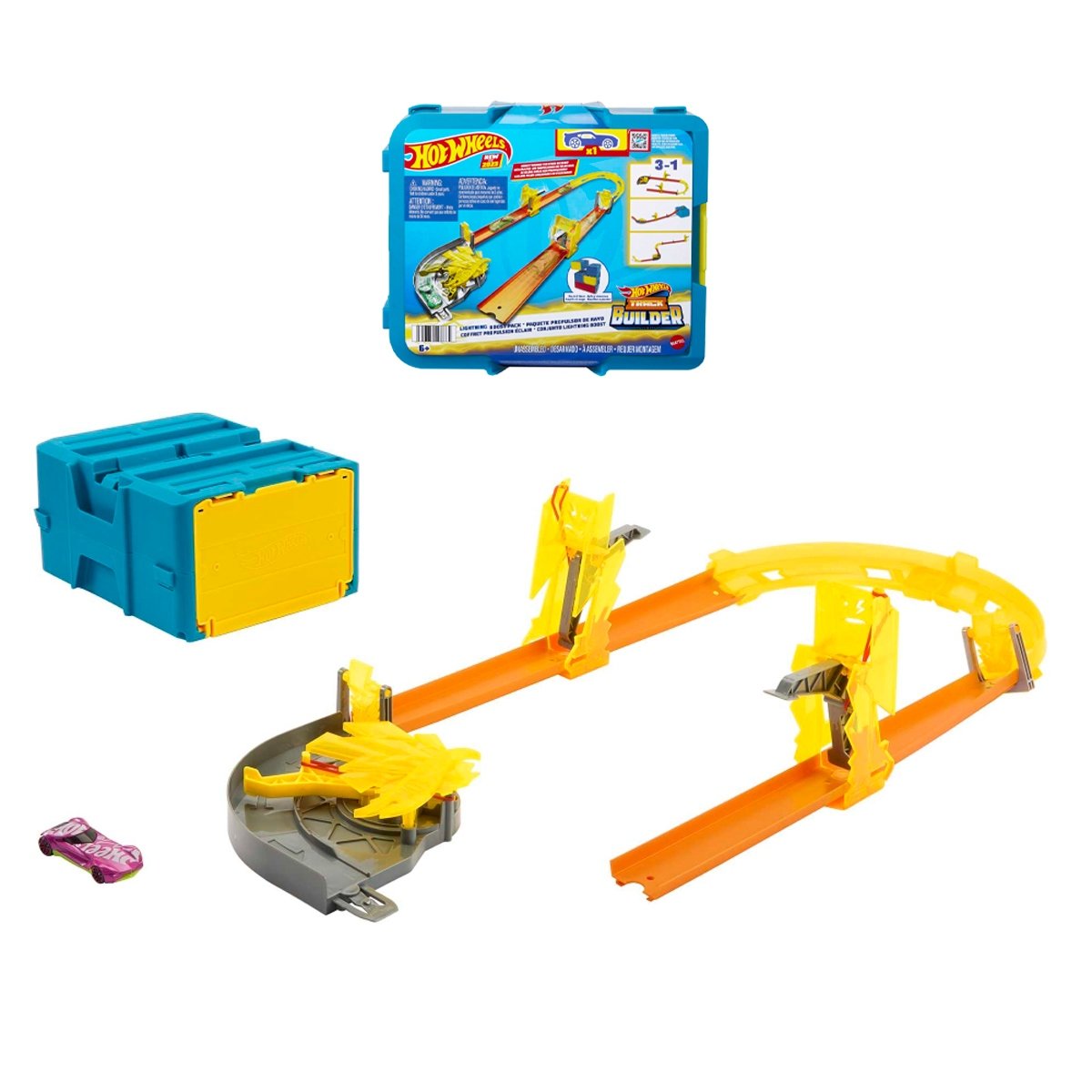 Hot Wheels Track Builder Caja Mediana De Acrobacias Con Temática
