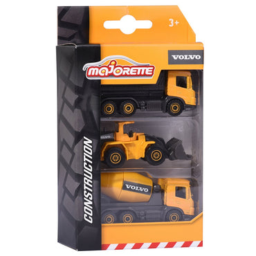 Majorette Volvo Set De 3 Piezas - Camion Mezclador