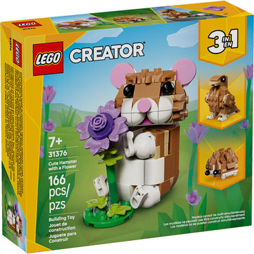 Lindo Hamster Con Flor Lego Creator