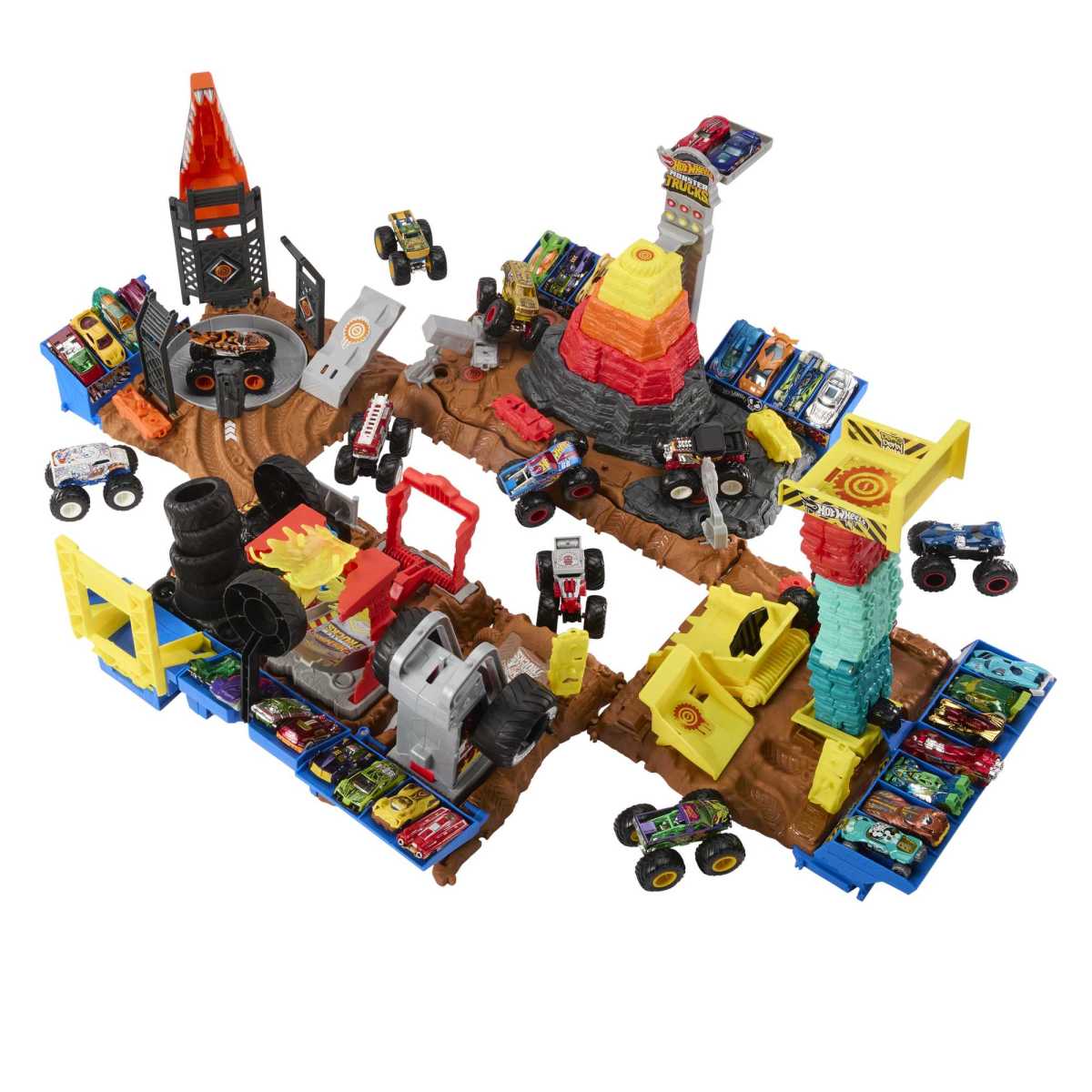 Hot Wheels Monster Trucks Arena De Demolicion Semi-Finales - Desafio Giratorio