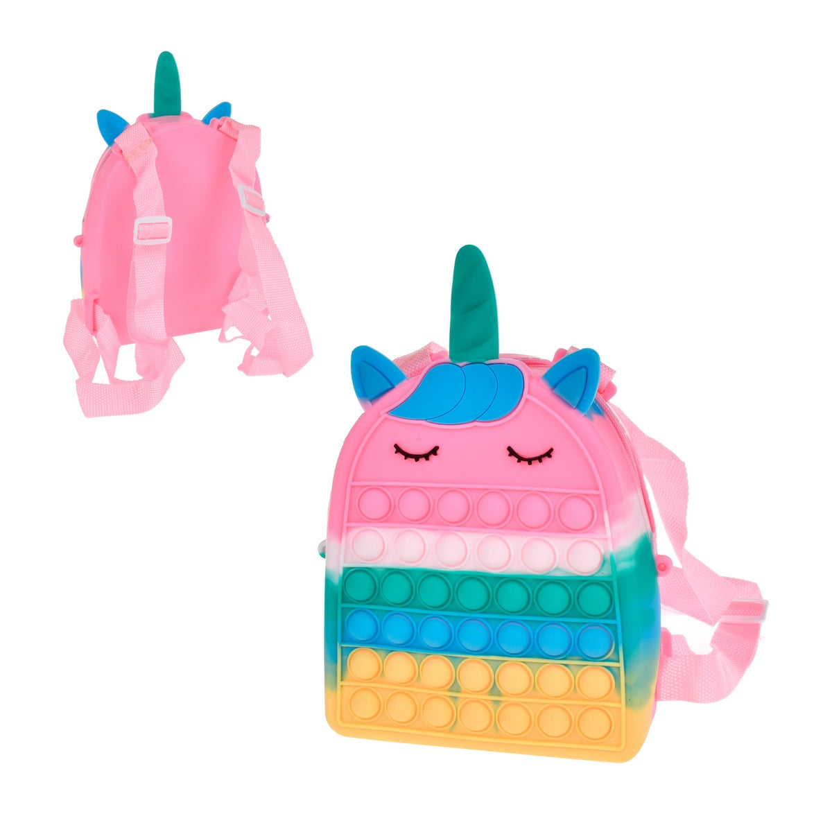 Mochila Unicornio Pop It - Verde