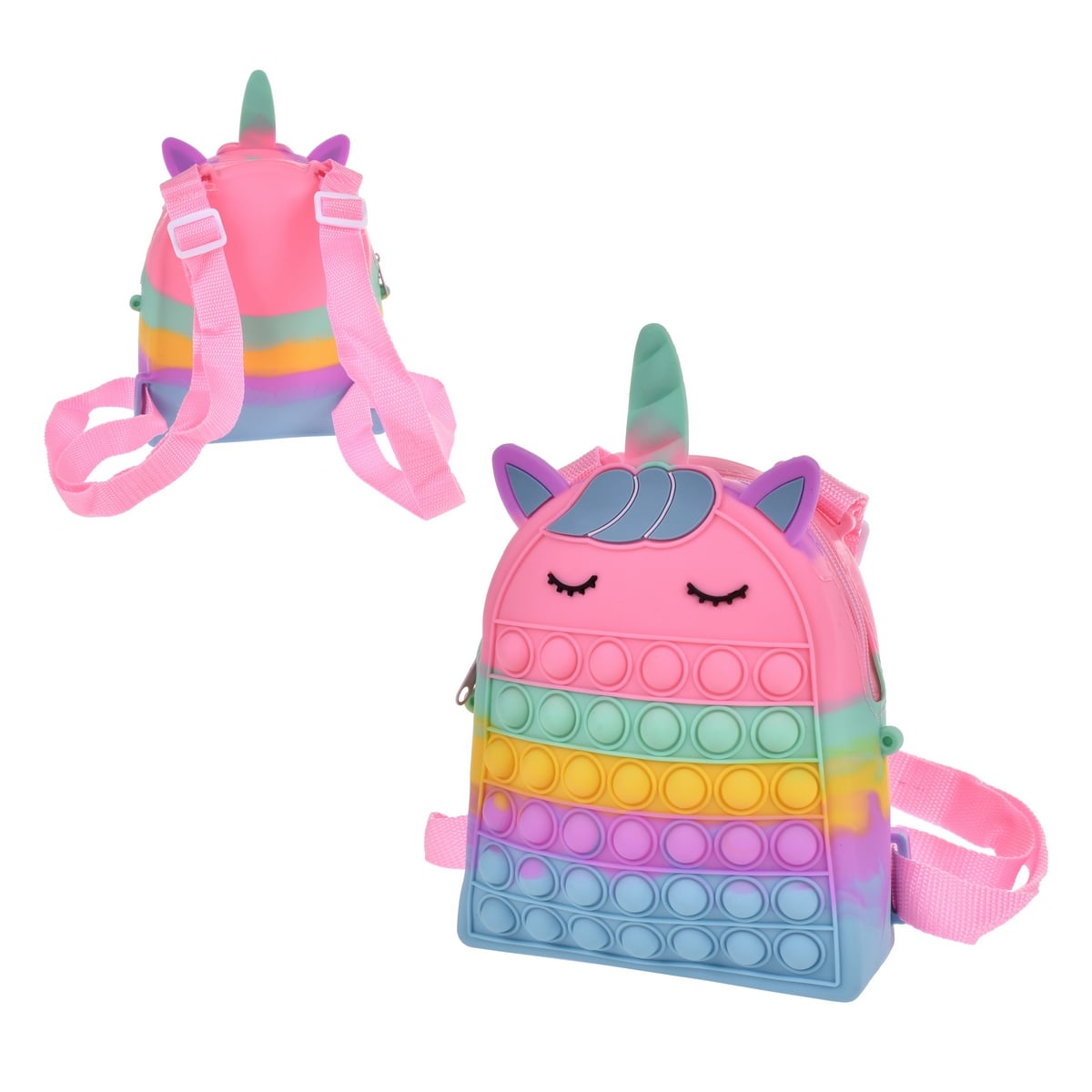 Mochila Unicornio Pop It - Verde Claro